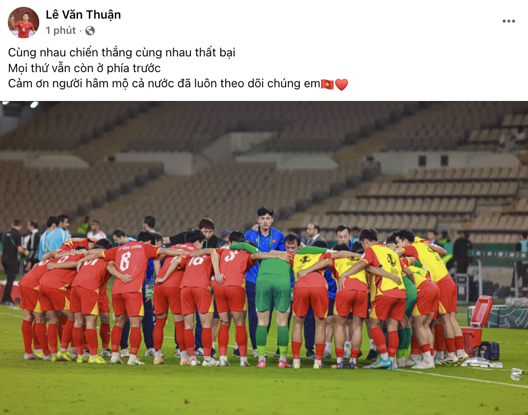 U23 Việt Nam đồng loạt xin lỗi: C&ugrave;ng nhau chiến thắng, c&ugrave;ng nhau thất bại- Ảnh 6.