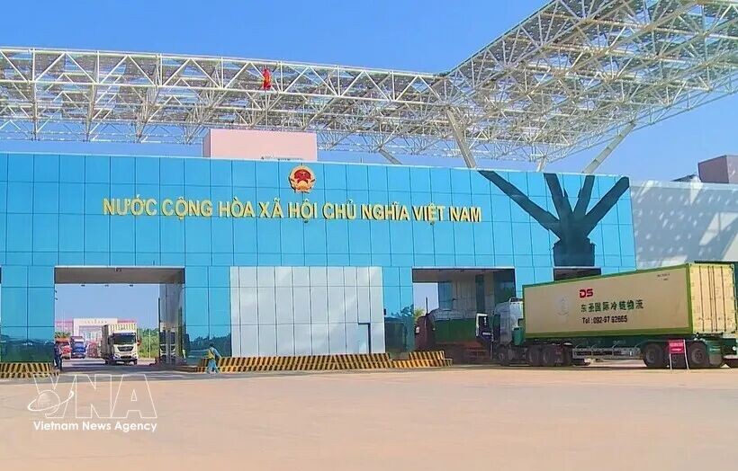 北仑河二桥专用于货物运输。图自越通社