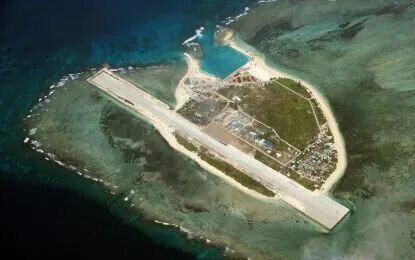 <p>Kalayaan Island as seen from above. <em>(Photo courtesy of Western Command)</em></p>