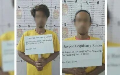 <p><strong>FUGITIVES.</strong> The mugshots of the two inmates who escaped by jumping off a police patrol car in Mariveles, Bataan on Tuesday (March 31, 2026). A manhunt operation has been launched to locate the two. <em>(Photo courtesy of PNP)</em></p>