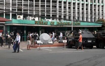 <p><strong>ARRESTS</strong>. The facade of the Bureau of Immigration main office in the City of Manila in this undated photo. The bureau reported on Thursday (April 9, 2026) the recent arrest of a Chinese and two South Koreans for violating their visa conditions. <em>(PNA file photo)</em></p>