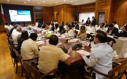 <p><strong>UNITED VS. POGOs.</strong> Officials of concerned government agencies during a meeting led by Executive Secretary Ralph Recto at Malacañan Palace in Manila on Wednesday (April 22, 2026). The executives signed a set of rules to strengthen interagency coordination in implementing the total nationwide ban on Philippine offshore gaming operators -- a move firmly supported by the Philippine National Police. <em>(Photo courtesy of Office of the Executive Secretary)</em></p>