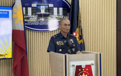<p><strong>LABOR DAY PREPS.</strong> Philippine National Police (PNP) spokesperson Brig. Gen. Randulf Tuaño outlines security preparations for Labor Day during a press briefing at Camp Crame on Wednesday (April 29, 2026). He said more than 106,000 police officers will be deployed nationwide to ensure a peaceful Labor Day observance. <em>(PNA Photo by Lloyd Caliwan)</em></p>