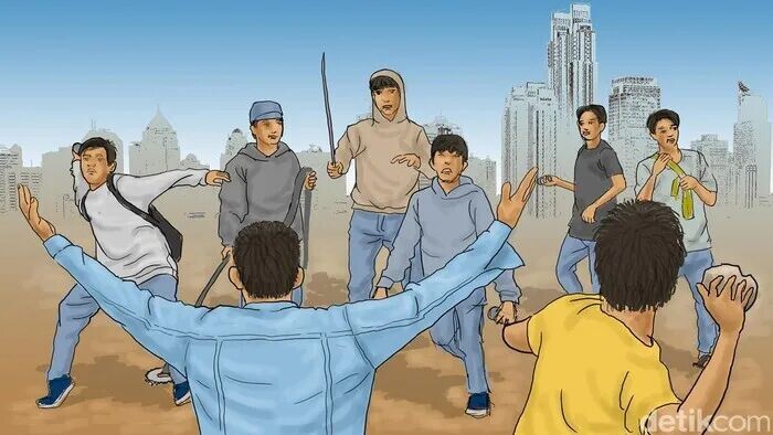 Ilustrasi tawuran