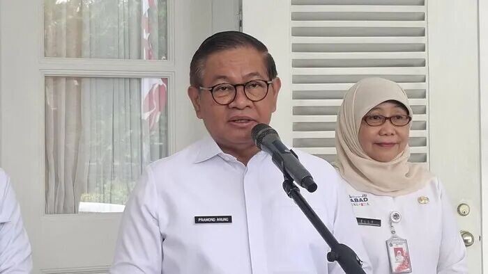 Gubernur DKI Jakarta Pramono Anung di Balai Kota DKI Jakarta, Rabu (13/5/2026).