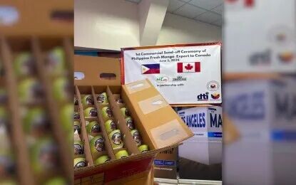 <p><strong>CANADA-BOUND.</strong> The Department of Agriculture, in partnership with private stakeholders, conducts a send-off ceremony for the country’s first commercial shipment of fresh carabao mangoes to Canada at the Philippine Airlines cargo terminal in Pasay City on June 3, 2026. The Philippines shipment covers 1 metric ton of fresh carabao mangoes to Toronto. <em>(Photo courtesy of DA)</em></p>