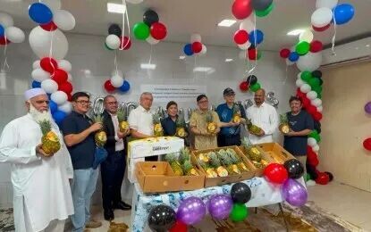 <p><strong>PH PINEAPPLES.</strong> The shipment 1,500 boxes of fresh MD2 pineapples arrive via the Port of Khor Fakkan in the United Arab Emirates on June 28, 2026. The Department of Agriculture on Tuesday (June 30) said fresh Philippine produce are steadily gaining ground in the international market. <em>(Photo courtesy of DA)</em></p>