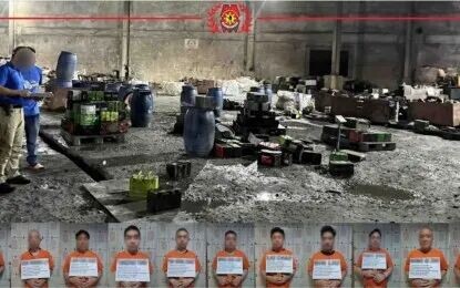 <p><strong>ILLEGAL OPERATIONS</strong>. The 11 Chinese nationals arrested by police operatives, and the hazardous materials seized during a search in a warehouse in San Simon, Pampanga in March 2026. The Department of National Defense on Monday (Aug. 17, 2026) said law enforcement operations against illegal activities by Chinese nationals will continue even if the Chinese Embassy continues to call these activities “political rhetoric.” <em>(Photo grabbed from CIDG Facebook page)</em></p>