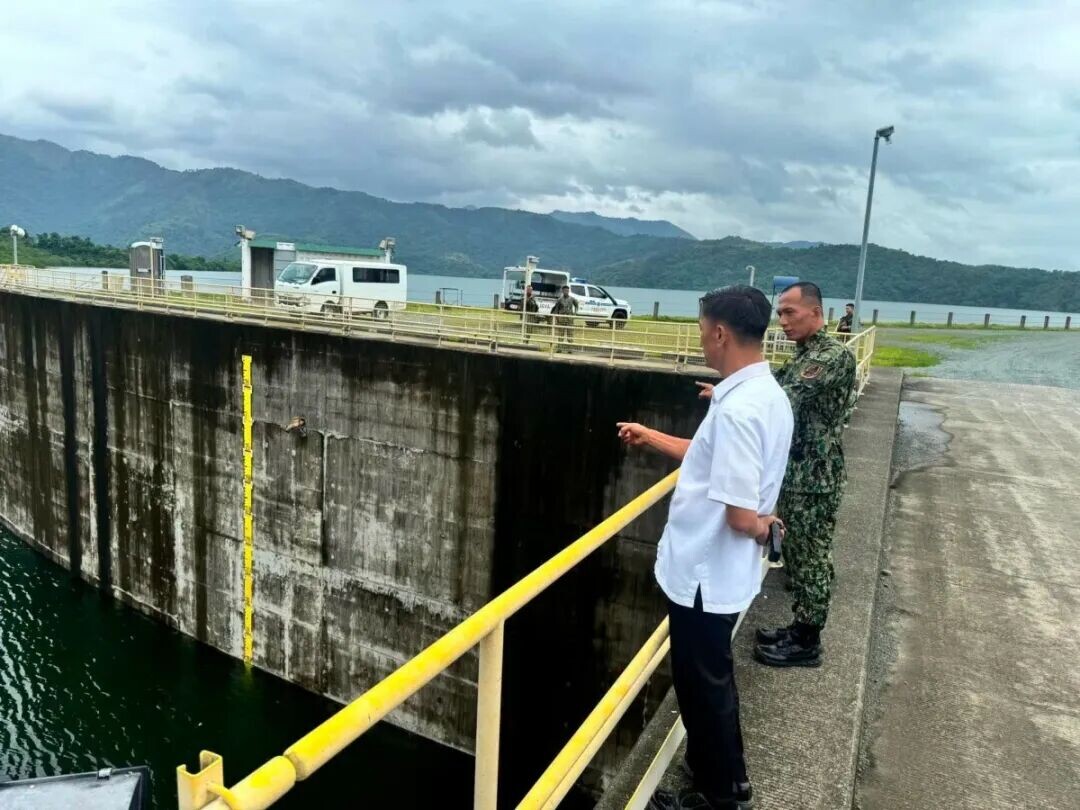 File photo:Inspection and monitoring of San Roque Dam by Provincial Mobile Force Company.(Photo via Liezle Inigo)