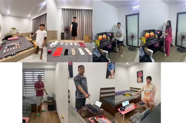 专案中被抓获的部分犯罪嫌疑人。广宁市公安局供图